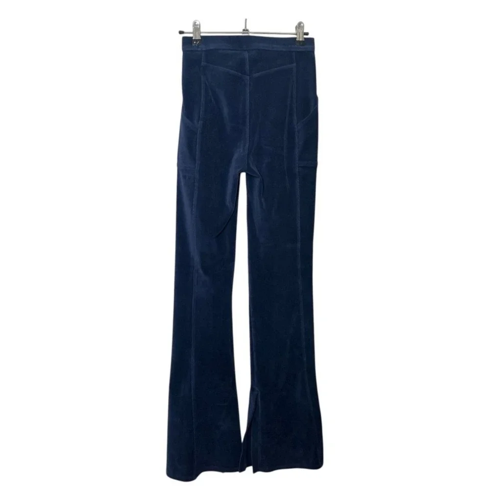 Alo Yoga Winter Break Flare Pant Women's XS Navy Micro Corduroy‎ High Waist Chic